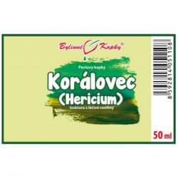 Bylinné kapky Korálovec (Hericium) 50 ml - etiketa