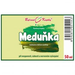  Bylinné kapky Meduňka 50 ml - etiketa