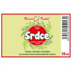 Bylinné kapky Srdce 50 ml - etiketa