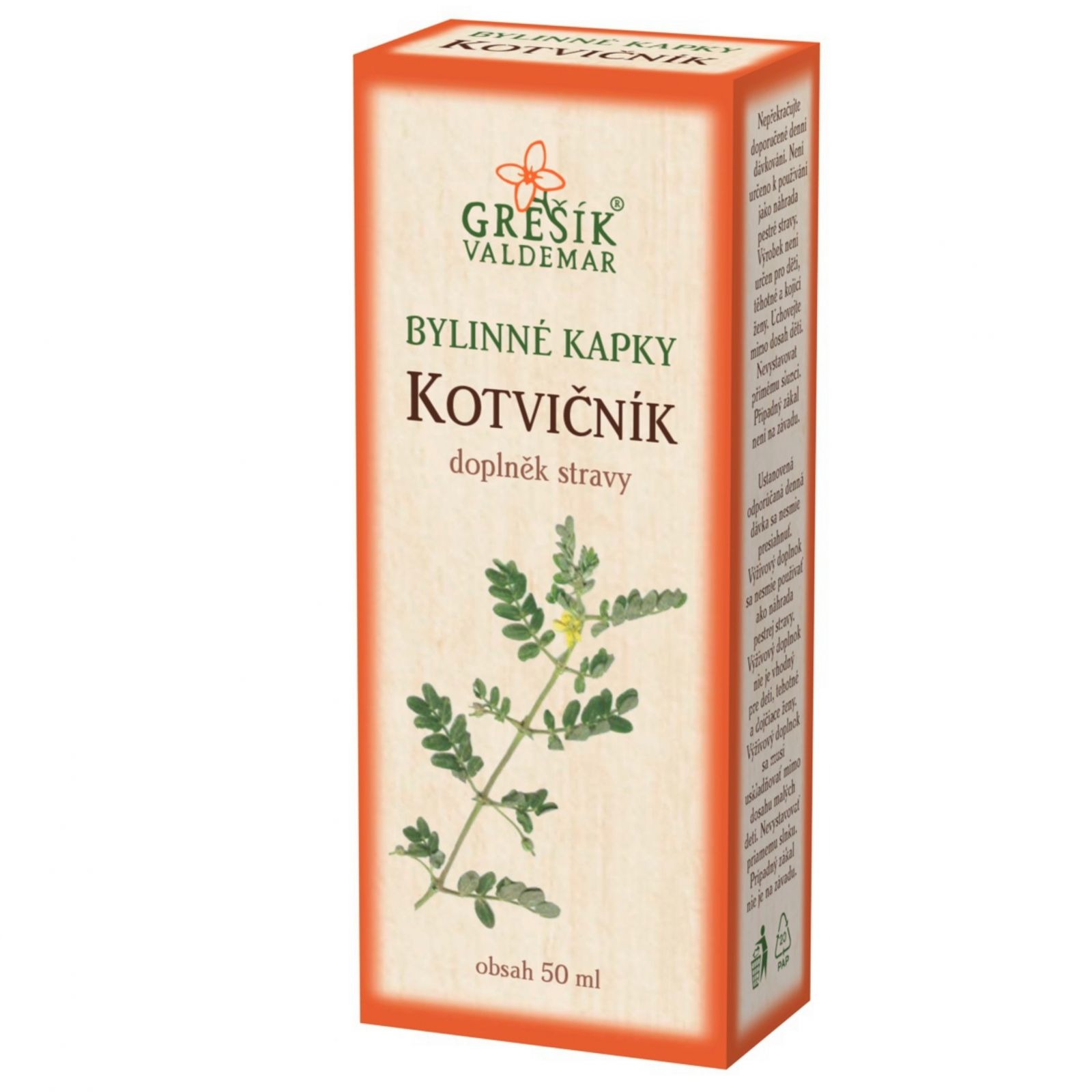 Grešík Kotvičník bylinné kapky 50 ml