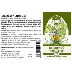  Naděje Brodecký redukční ortislim T2 - tinktura z bylin 50 ml - etiketa