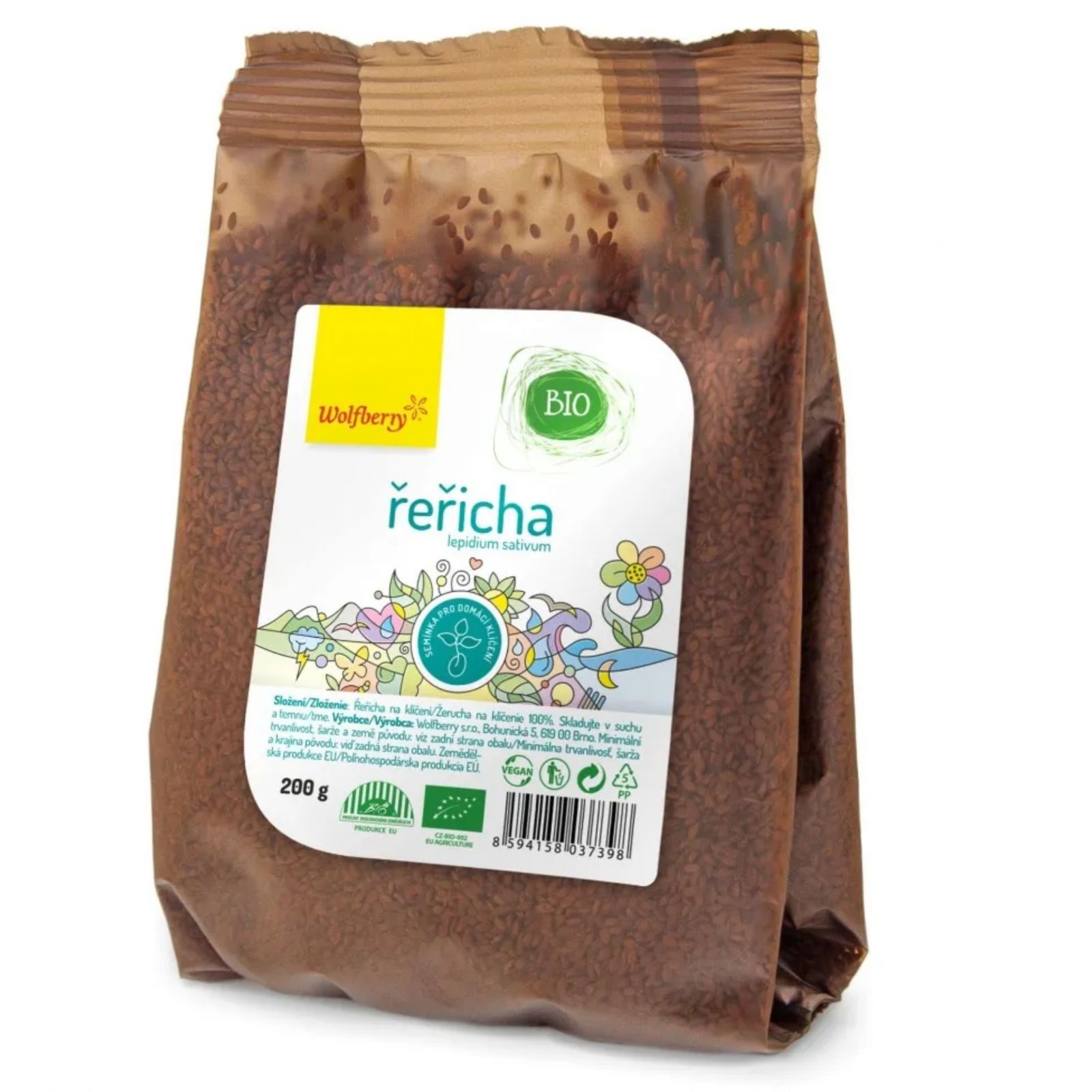 Wolfberry Řeřicha BIO semínka na klíčení 200 g