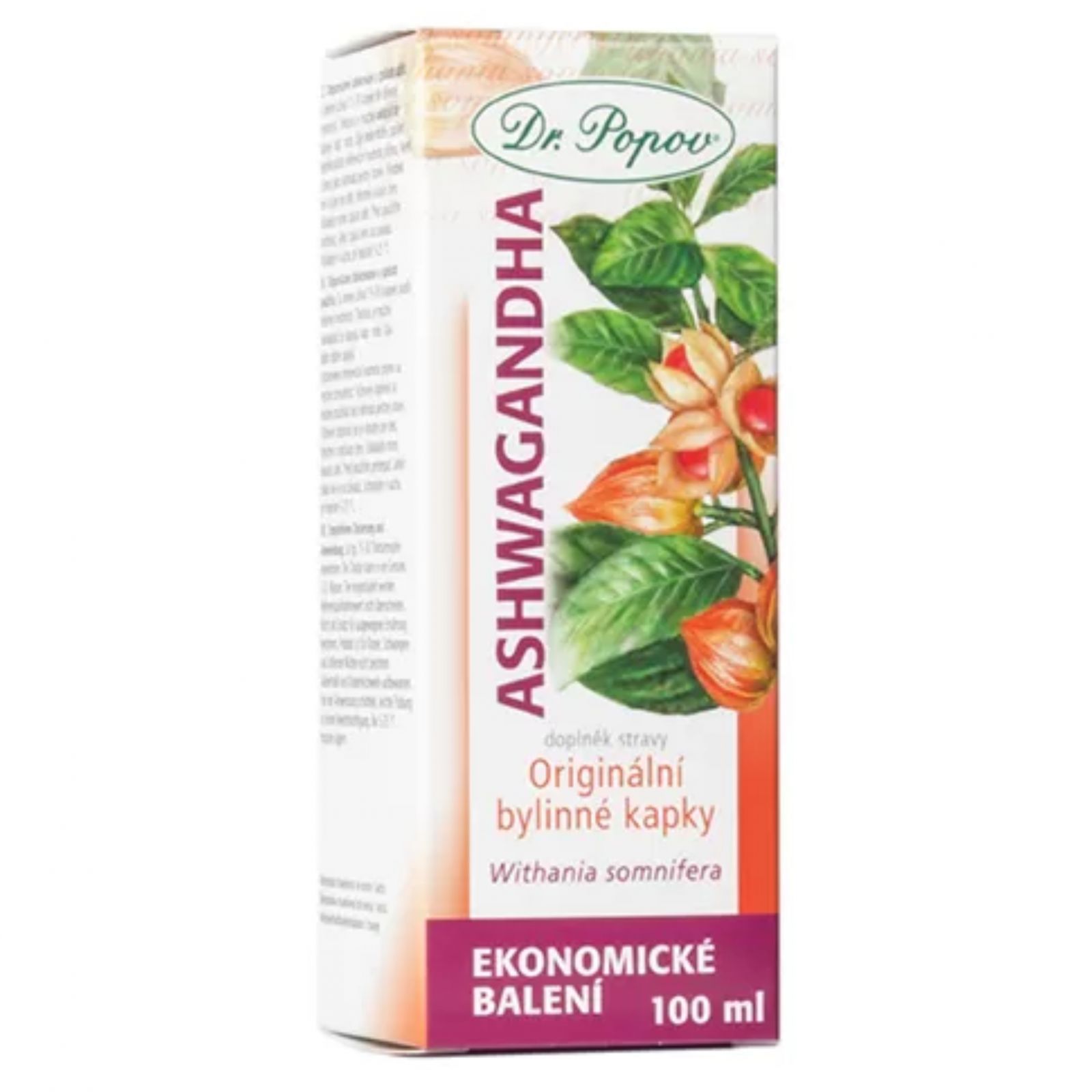 Dr. Popov Bylinné kapky Ashwagandha 100 ml