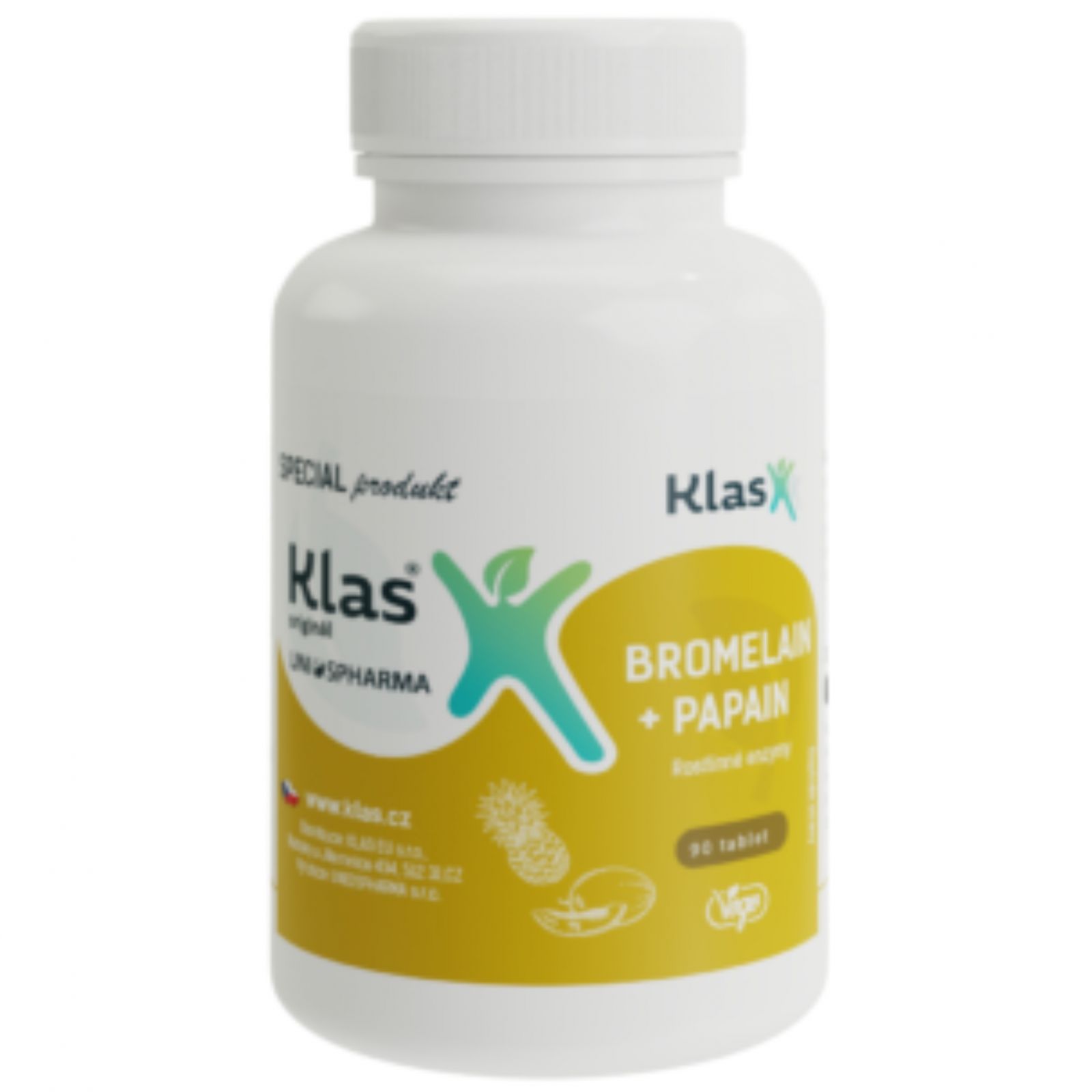  Klas Bromelain + Papain 90 tablet