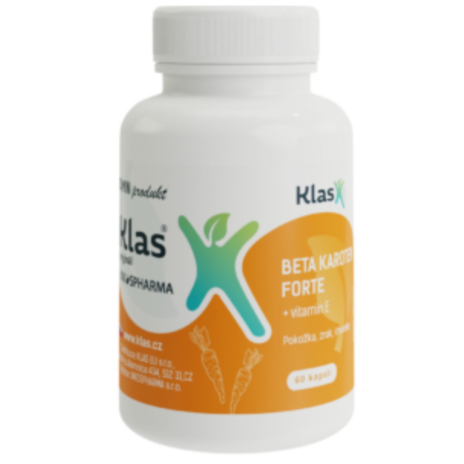 Klas Beta carotene Forte + vitamin E natural 60 capsules